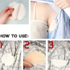 Tvättillbehör-50 st Svettabsorberande Underarmsinlägg, Stora Självhäftande Armhålsskydd