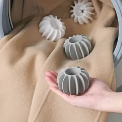 Tvättillbehör-4 st Återanvändbara Tvättbollar Tvättskrubbningsbollar för Tvätt, Silikon Ångkokare Torkbollar Tvättmaskinsbollar Tvättboll