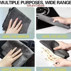 Svampar & Dukar-10 st Tjocka Magiska Rengöringsdukar, Mikrofiber utan Spår Absorberande Omedelbar Polering Återanvändbar Rengöringsduk