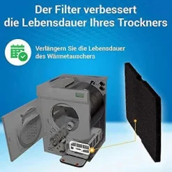 Torktumlare-10 st Torkfilter kompatibelt med Torktumlare Ersättning kompatibel med 2964840100, Filter kompatibelt med