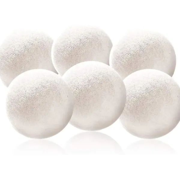 Torktumlare-6 st Torktumlare Bollar Ull Torktumlare Bollar, Diameter 7cm