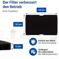 Torktumlare-10 st Torktumlare Filter för Torktumlare Ersättning för Beko 2964840100, Luddfilter för Torktumlare Beko DE8635rx DS7512pa【PL】