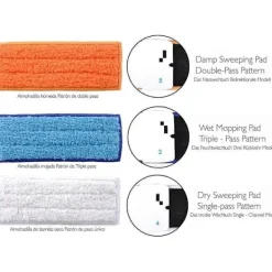 CL Städmoppar-5 st Trasor för 240, Återanvändbara Ersättningstrasor i Mikrofiber, (med Golvmoppningstrasor, Våtservetter och Torrsopningstrasor)