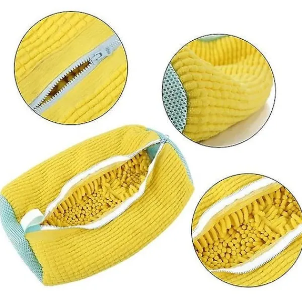 Tvättillbehör-1 st Tvättbar Skoväska i Bomull Tvättnät Fluffiga Fibrer Tar Enkelt Bort Smuts Tvättpåsar Anti-Deformations Skor Kläder Organizer_ry