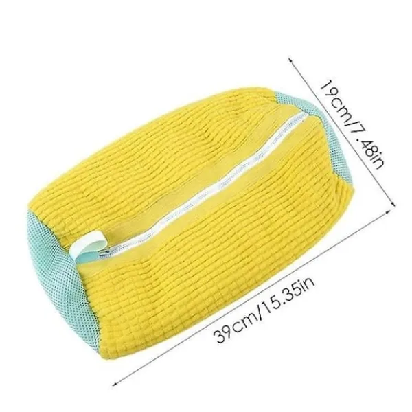 Tvättillbehör-1 st Tvättbar Skoväska i Bomull Tvättnät Fluffiga Fibrer Tar Enkelt Bort Smuts Tvättpåsar Anti-Deformations Skor Kläder Organizer_ry