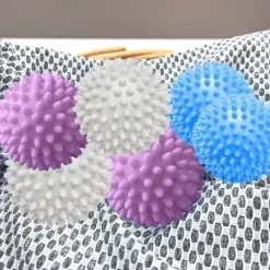 Tvättillbehör-6 st tvättbollar för tvättmaskin, torktumlare, återanvändbara, för rengöring av kläder hemma