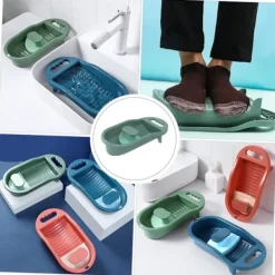 Tvättillbehör-1 st tvättbräda - Handtvätt Rengöring Bräda Diskho Mini Bärbar Tvättmaskin Sock Tvättbräda Pp Djur Barn Underkläder