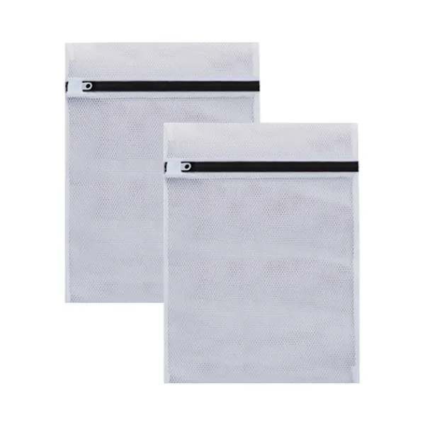 Tvättillbehör-2 st Tvättkassar för underkläder - 40 x 50 cm Vit