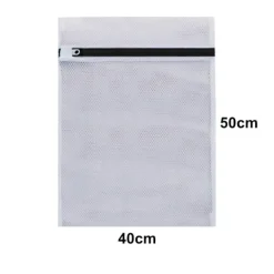 Tvättillbehör-2 st Tvättkassar för underkläder - 40 x 50 cm Vit