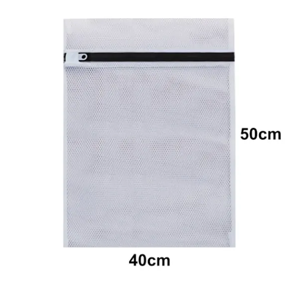 Tvättillbehör-2 st Tvättkassar för underkläder - 40 x 50 cm Vit