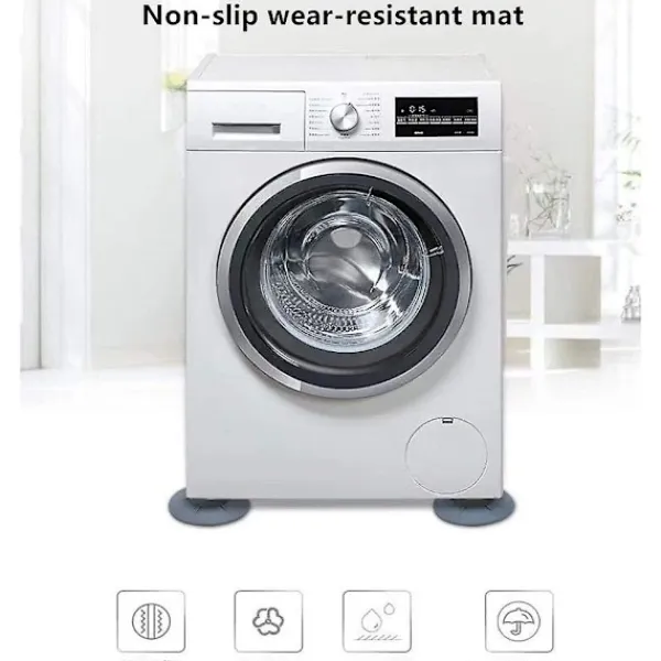 Tvättillbehör-4 st Tvättmaskin Gummistöd Dämpare Stativ Halkskydd