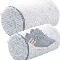 Tvättillbehör-2 st tvättmaskinpåsar för skor, tvättpåse för skor, torktumlare, dörrskosnät för känsliga träningsskor, strumpor, behåar