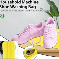Tvättillbehör-2 st tvättmaskinpåsar för skor, skorengöringspåse med dragkedja, tvättpåse för skor, återanvändbar, lätt och bärbar