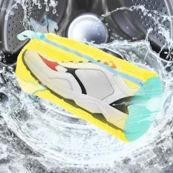 Tvättillbehör-2 st tvättmaskinpåsar för skor, skorengöringspåse med dragkedja, tvättpåse för skor, återanvändbar, lätt och bärbar