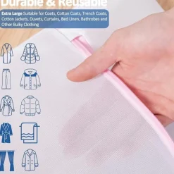 Tvättillbehör-2 st Tvättnät 80cm x 60cm Stor Storlek Tvättpåse Tvätt