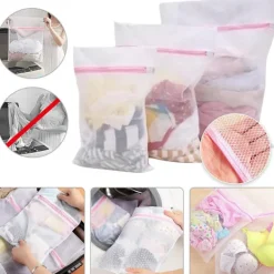 Tvättillbehör-3 st tvättpåsar för att skydda dina olika kläder, skor, strumpor, behåar, underkläder_yux 23*30cm