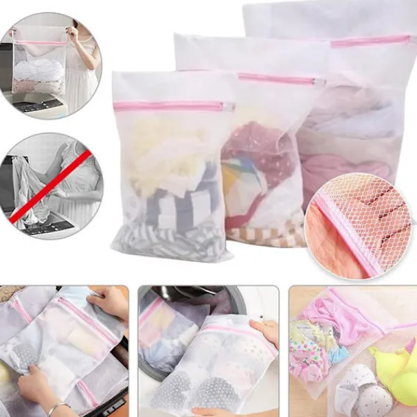 Tvättillbehör-3 st tvättpåsar för att skydda dina olika kläder, skor, strumpor, behåar, underkläder_yux 23*30cm