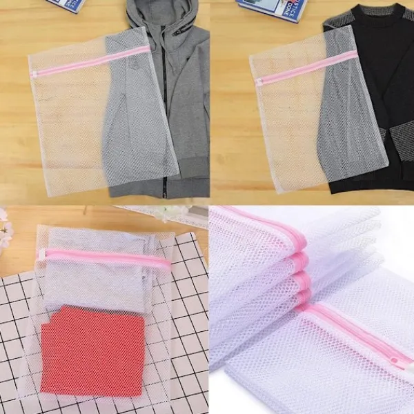 Tvättillbehör-3 st tvättpåsar för att skydda dina olika kläder, skor, strumpor, behåar, underkläder_yux 23*30cm