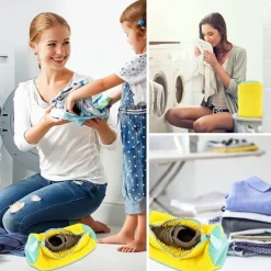 Tvättillbehör-2 st tvättpåsar för skor, skorengöringspåse med dragkedja, tvättpåse för skor, återanvändbar, lätt och bärbar