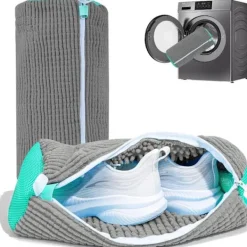 Tvättillbehör-2 st Tvättskopåsar för Tvättmaskin och Torktumlare, Återanvändbar Skopåse för Rengöring