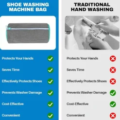 Tvättillbehör-2 st Tvättskopåsar för Tvättmaskin och Torktumlare, Återanvändbar Skopåse för Rengöring