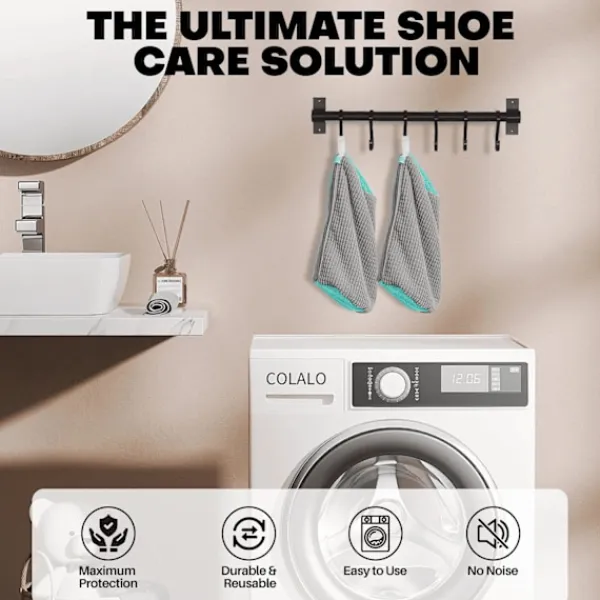 Tvättillbehör-2 st Tvättskopåsar för Tvättmaskin och Torktumlare, Återanvändbar Skopåse för Rengöring{REN}