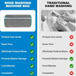 Tvättillbehör-2 st Tvättskopåsar för Tvättmaskin och Torktumlare, Återanvändbar Skopåse för Rengöring grå