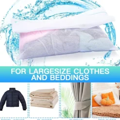 Tvättillbehör-4 Stora Tvättnätspåsar, 50cm*60cm för Tvättmaskin Kläder Smutsiga Kläder Torktumlare Nät Skydd