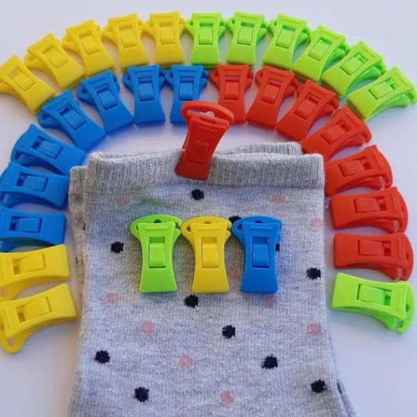 Tvättillbehör-40 Strumpklämmor 1.5*2.8cm för Tvättmaskin och Torktumlare Klädtorkkrok Mycket Bekväm och Snabb att Hänga, Sortera OCH LÅDA med KLÄMMAN