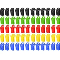 DMstore Tvättillbehör-60 Strumpklämmor för Tvättmaskin och Torktumlare, Strumpklämmor med Krokar, Strump Hållare Tvättmaskin, Dir Wigslar