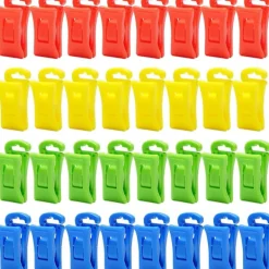 W Tvättillbehör-40 Strumpklämmor för Tvättmaskin och Torktumlare Strump Hållare Tvättmaskin med Krokar Strumpor med Strumpklämma Direkt i Lådan [DB]