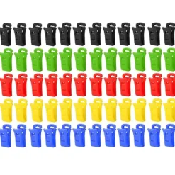 Tvättillbehör-60 Strumpklämmor för Tvättmaskin och Torktumlare, Strumpklämmor med Krokar, Strumphållare Tvättmaskin, Dir