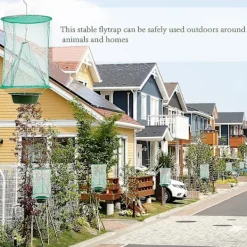 Skadedjur & Insekter-6 st/set Bärbar Ranch Återanvändbar Flugfälla W/ Bete Bricka Hängande Pe