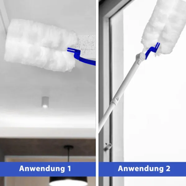 BästaGåva Svampar & Dukar-50 stycken dammvippor, dammtrasor, refill-paket för Swiffer, mikrofiber dammvippa med 2 handtag för damm smuts bil