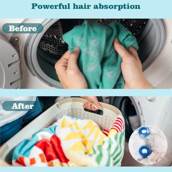 Tvättillbehör-12 stycken djurhårborttagare, tvättmaskinsluddboll för tvättmaskin, tvättbollar mot djurhår