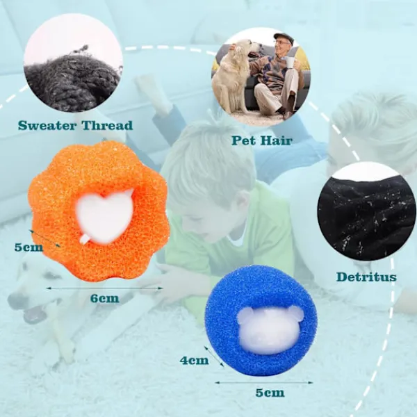 Tvättillbehör-12 stycken djurhårborttagare, tvättmaskinsluddboll för tvättmaskin, tvättbollar mot djurhår