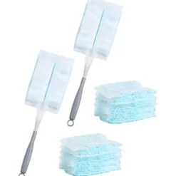 OCEAN Rengöringsmedel-20 stycken engångsdammningsverktyg Elektrostatisk dammvippa för rumstädning med 2 handtag för dammning av flera ytor i hemmet, tak och möbler