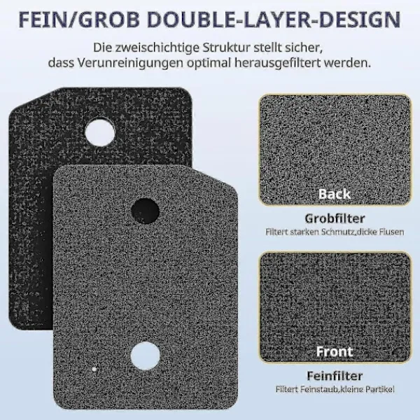 NICEGOU Torktumlare-4 stycken filter Kompatibla med Miele T1-serien torktumlare 9164761 reservdel torktumlare fin/grov 207 x 157 x 30 mm tumbl