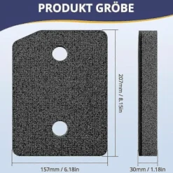 NICEGOU Torktumlare-4 stycken filter Kompatibla med Miele T1-serien torktumlare 9164761 reservdel torktumlare fin/grov 207 x 157 x 30 mm tumbl