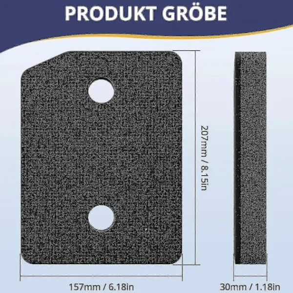 GIFT OF G Torktumlare-4 stycken filter Kompatibla med Miele T1-serien torktumlare 9164761 reservdel torktumlare fin/grov 207 x 157 x 30 mm tumbl