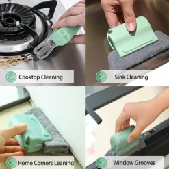 Fönsterrengöring-3 stycken fönsterremsrengöringsborstar och fönsterrengöringsverktyg