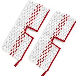 ATELA Städmoppar-2 stycken för att passa O-ceder mopphuvud röd Mikrofiber roterande ersättningsmoppduk