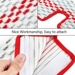 ATELA Städmoppar-2 stycken för att passa O-ceder mopphuvud röd Mikrofiber roterande ersättningsmoppduk