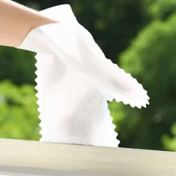 ATELA Svampar & Dukar-10 stycken förtjockade sughanddukar kan återanvändas Super Mite superfina fiberdammborttagning och sughandskar Hushållsrengöring non-woven handskar