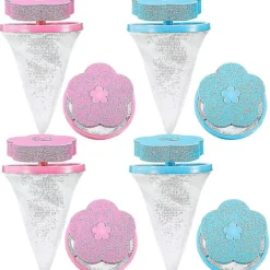 Tvättillbehör-8 stycken Hushålls Tvättmaskin Ludd Fångare, Tvättmaskin Ludd Fällor, Återanvändbar Flytande Ludd Mesh Påse Hårfilter Nät