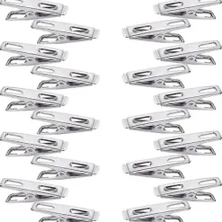 Tvättillbehör-20 stycken metallklädnypor, multifunktionella klädnypor vindtäta