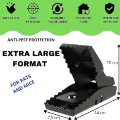 NICEGOU Skadedjur & Insekter-6 stycken Mus- och Råttfällor XXL, Kraftfull Smällfälla, Effektiv och Återanvändbar Bekämpa Gnagare och Skadedjur i Ditt Hem Eller Trädgård. Adjö Ultraljud E | Fyndiq