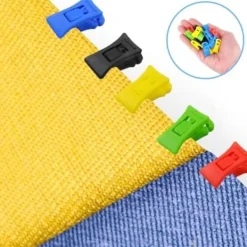 Tvättillbehör-50 Stycken Sock KlämmorSock Klämmor för Tvättmaskin och Torktumlare Sock Klämmor med Hängande KrokarMultifunktionell Sock Klämma Kläder