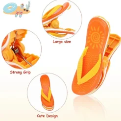 Tvättillbehör-4 Stycken Strandhandduksklämmor, Toffelhandduksklämmor för Solstolar, Stora Tvättklädnypor, Strandklämmor för Handdukar Tvätt Solbädd