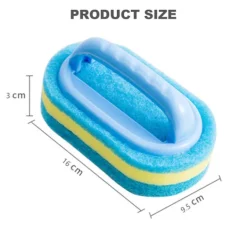 Svampar & Dukar-2 Stycken Svamp Rengöringsborste med Handtag, Svamp för Kök eller Badrum, Dekontamineringssvampborste för Diskho, Kakelväggar, Diskbänkar och Badkar | Fyndiq